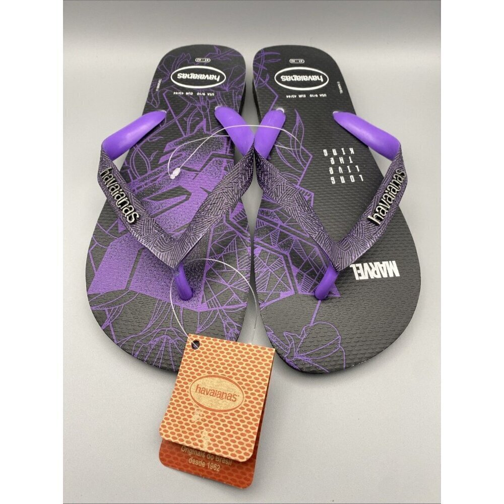 Marvel Black Panther Havaianas Size 9/10 Flip Flops Sandals Men’s NEW NWT